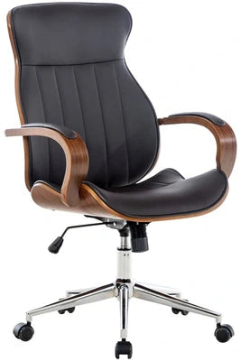 Fauteuil De Bureau Clp Trading Clp Fauteuil De Bureau Melilla En Similicuir , Noyer / Marron