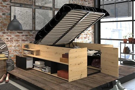 Lit 2 Places Generique Lit Coffre Paco 140 X 190/200 Cm Camif
