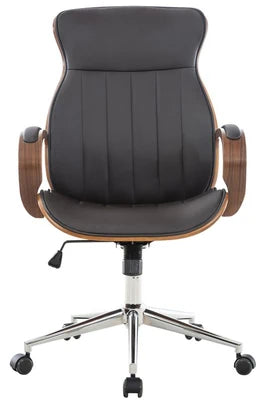 Fauteuil De Bureau Clp Trading Clp Fauteuil De Bureau Melilla En Similicuir , Noyer / Marron