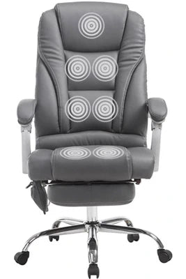 Fauteuil De Bureau Clp Trading Clp Fauteuil De Bureau Pacific En Similicuir Avec Une Fonction Massage , Gris