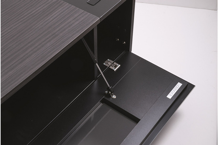 Meuble Tv Erard Meuble Naga 1400 Carbon + Trappe + Qi + Chargeur 4 Usb