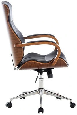 Fauteuil De Bureau Clp Trading Clp Fauteuil De Bureau Melilla En Similicuir , Noyer / Marron