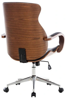 Fauteuil De Bureau Clp Trading Clp Fauteuil De Bureau Melilla En Similicuir , Noyer / Marron