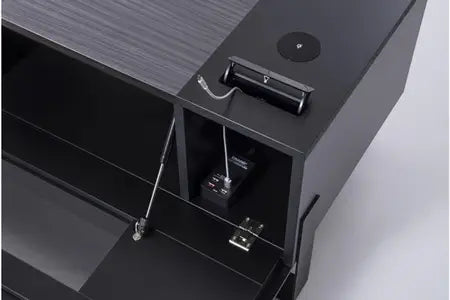 Meuble Tv Erard Meuble Naga 1400 Carbon + Trappe + Qi + Chargeur 4 Usb
